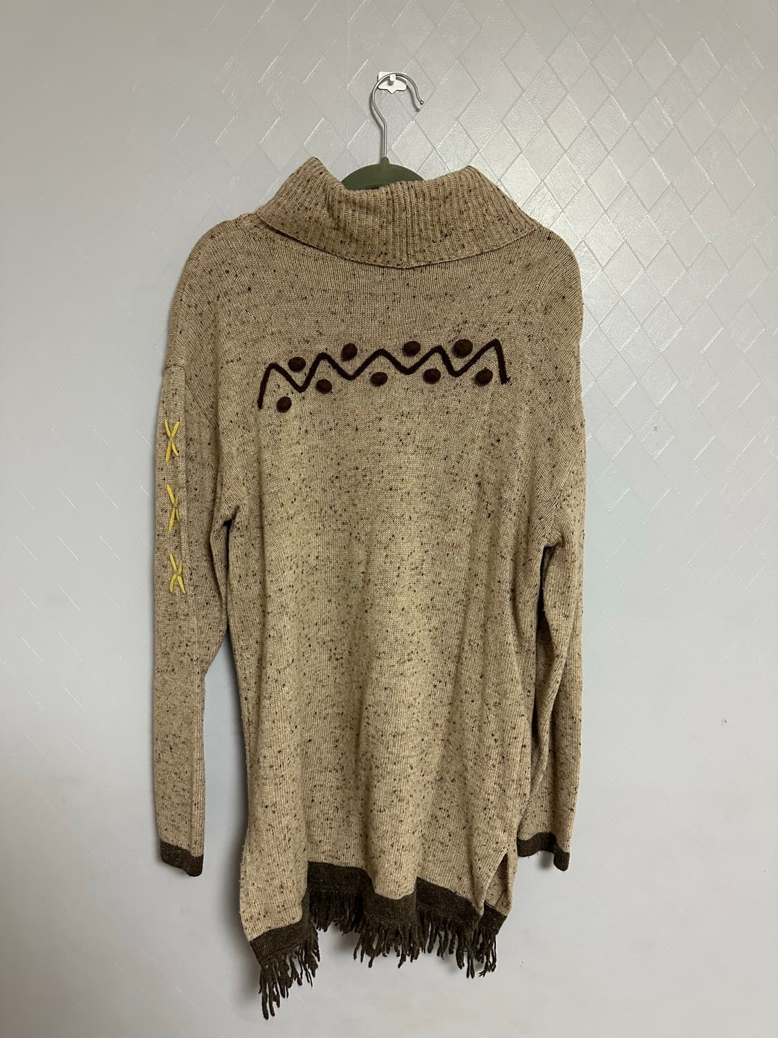 에스닉 폴라 패턴 오버니트 원피스 상품이미지2