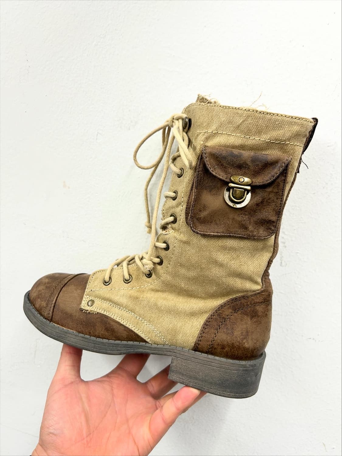 ROXY 캔버스&레더 부츠 240-245 상품이미지2