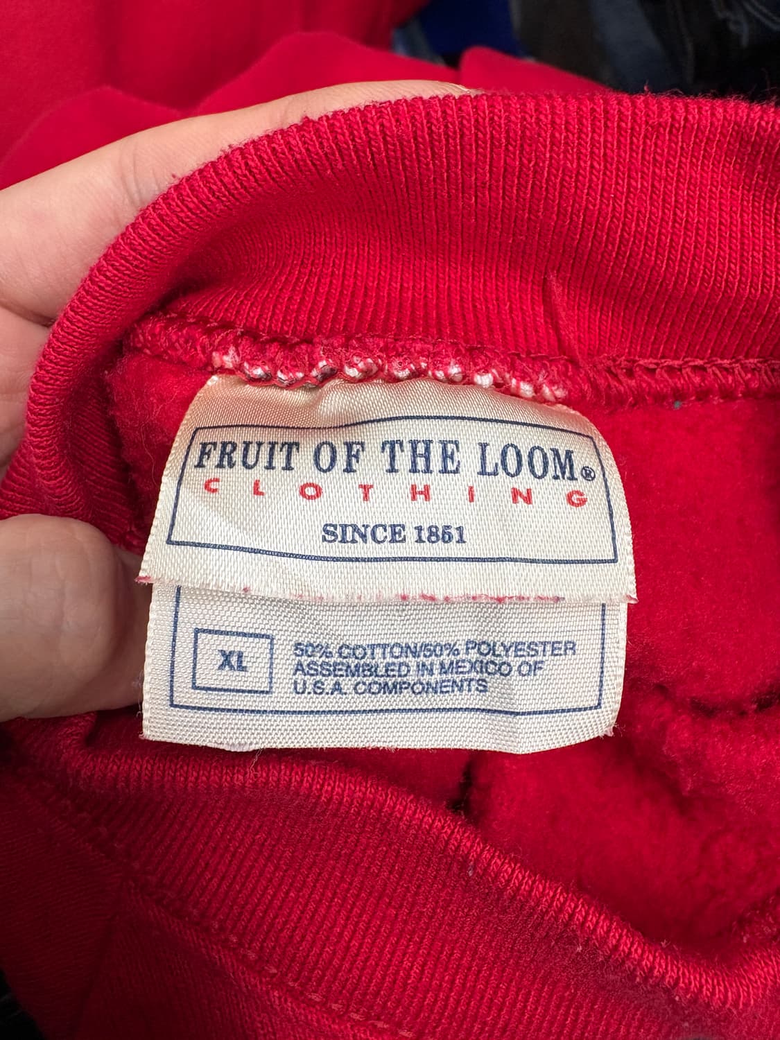 [XL] 90s 프룻 오브 더 룸 USA 블랭크 스웻셔츠 크루넥 상품이미지3