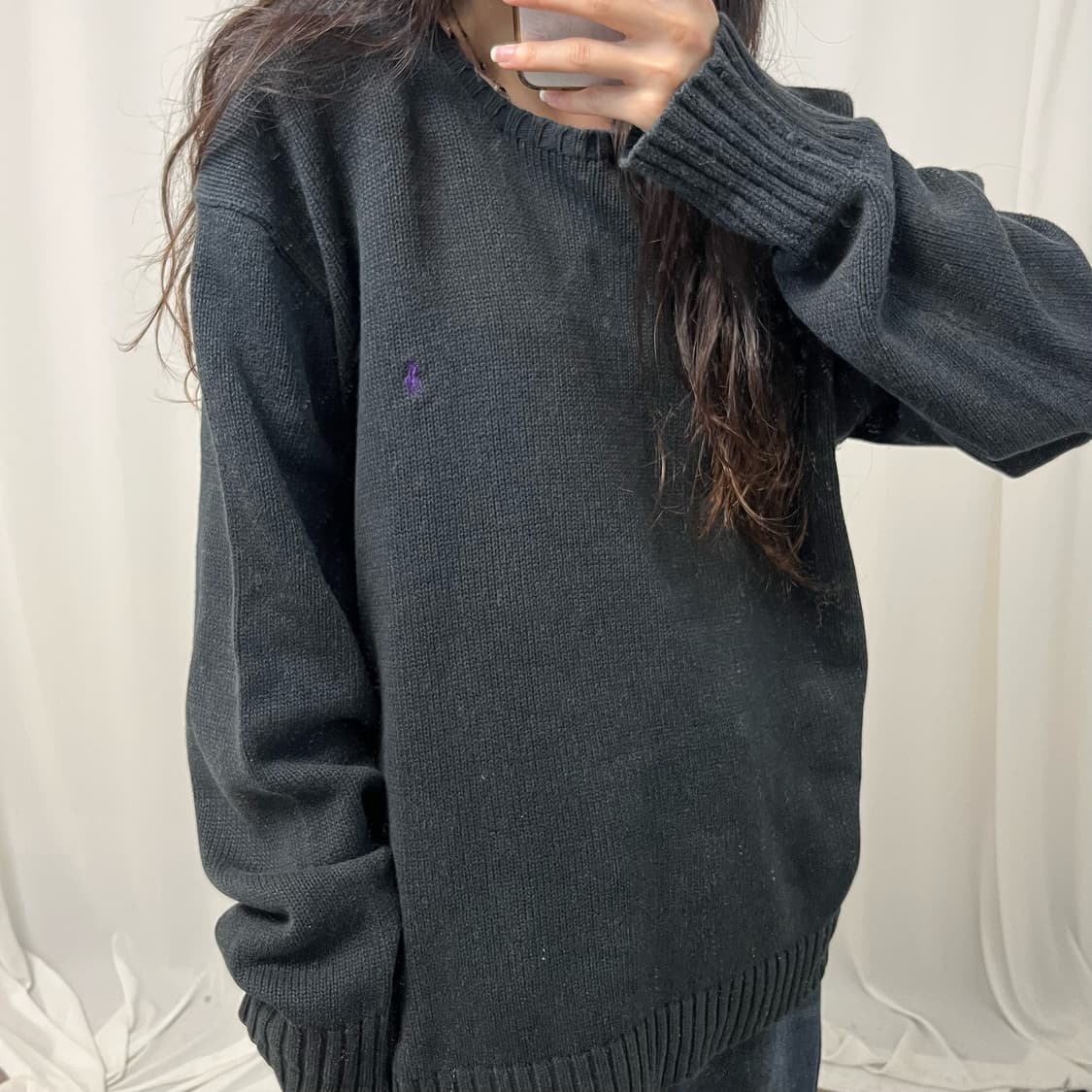 Polo charcoal knit 상품이미지3