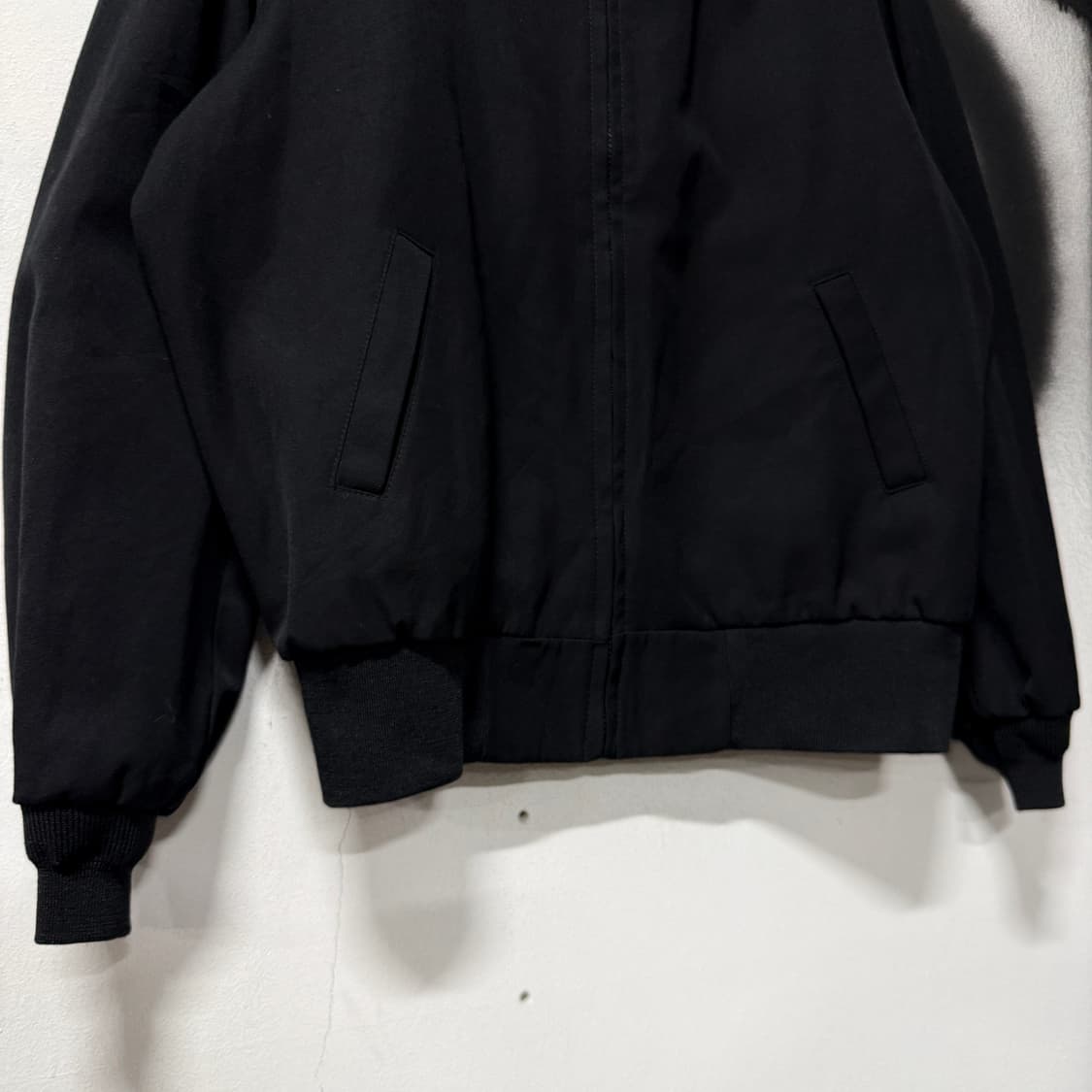 VTG 빈티지 빅사이즈 올블랙 집업 블루종 자켓 상품이미지4