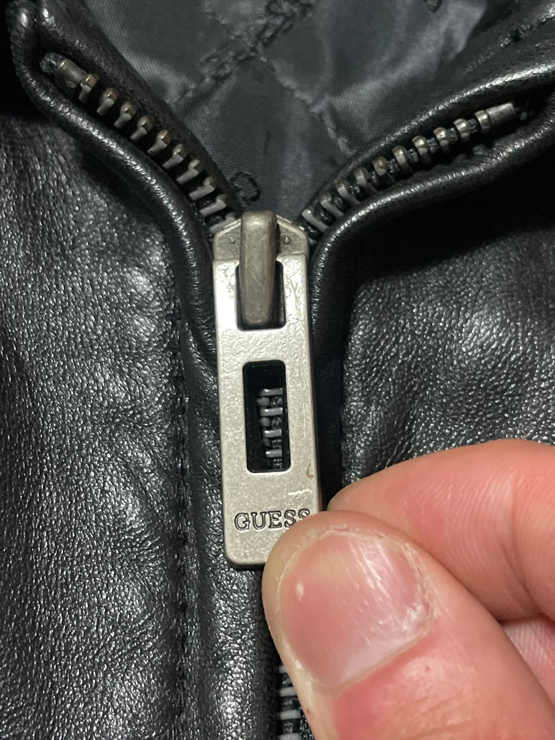 GUESS 웨스턴 무드 00s 램스킨 양가죽 스포츠 레더 자켓 상품이미지7