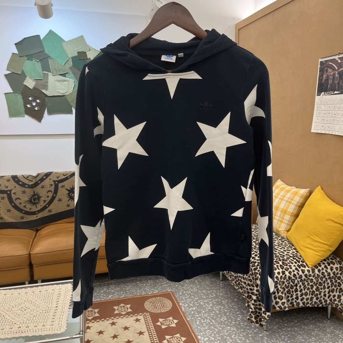 아디다스 스트릿 펑크 슈팅 스타 도트 후드티 85 C09855 상품이미지3