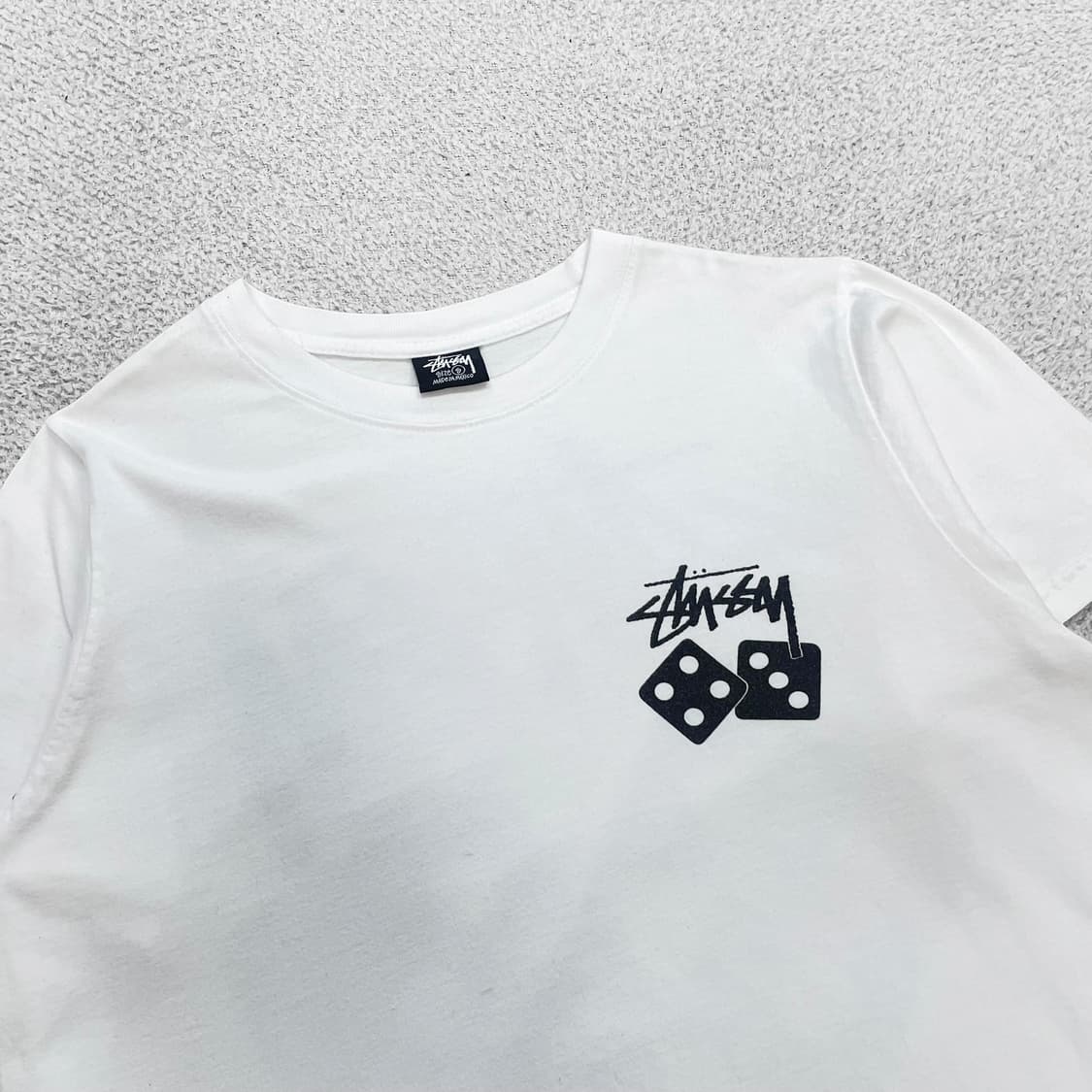 스투시 Stussy 다이스 반팔티 화이트 상품이미지4