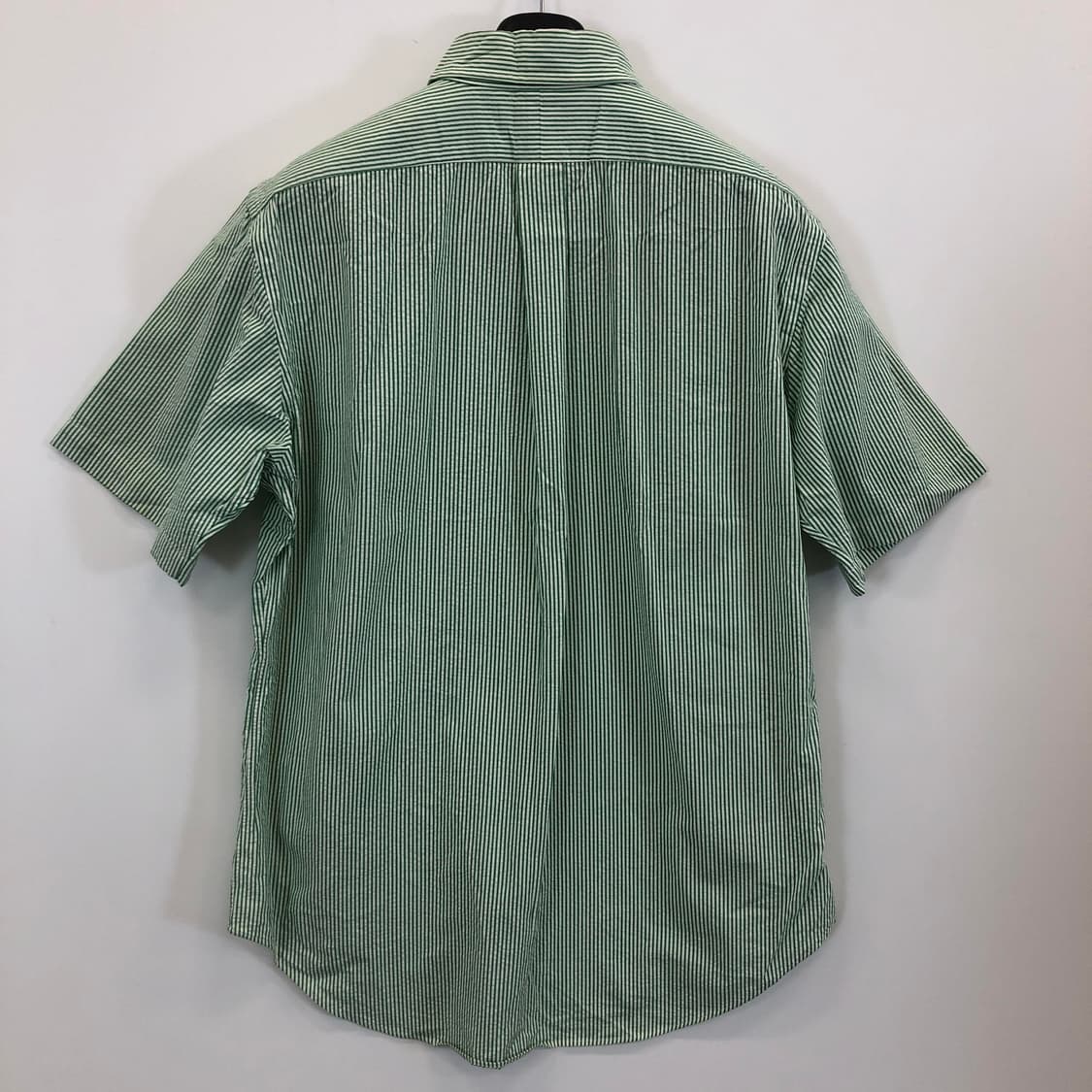 폴로 랄프로렌 시어서커 반팔셔츠 M 그린 클래식핏 상품이미지4