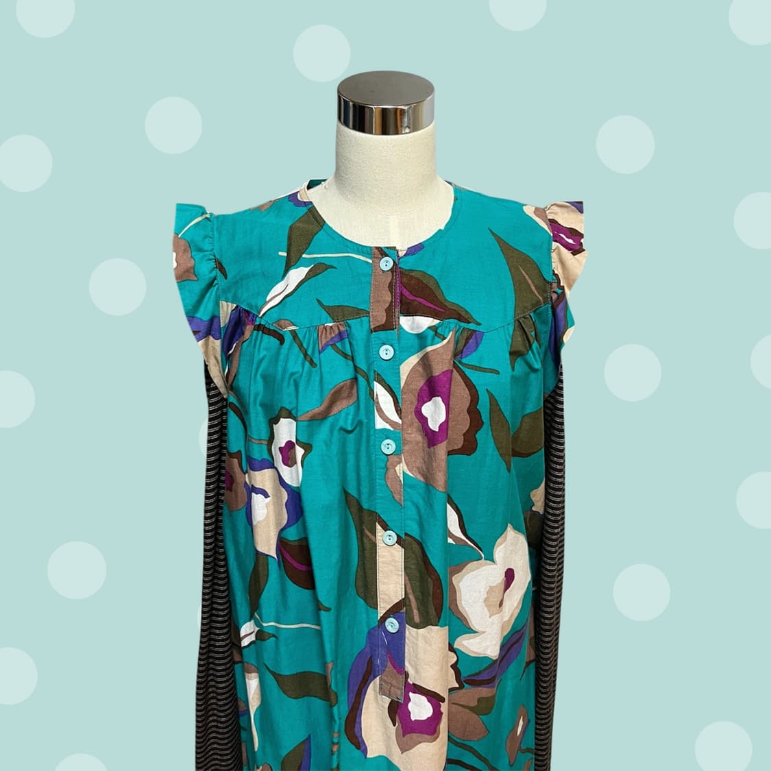 하구미 빈티지 플라워패턴 베이비돌 원피스 상품이미지4