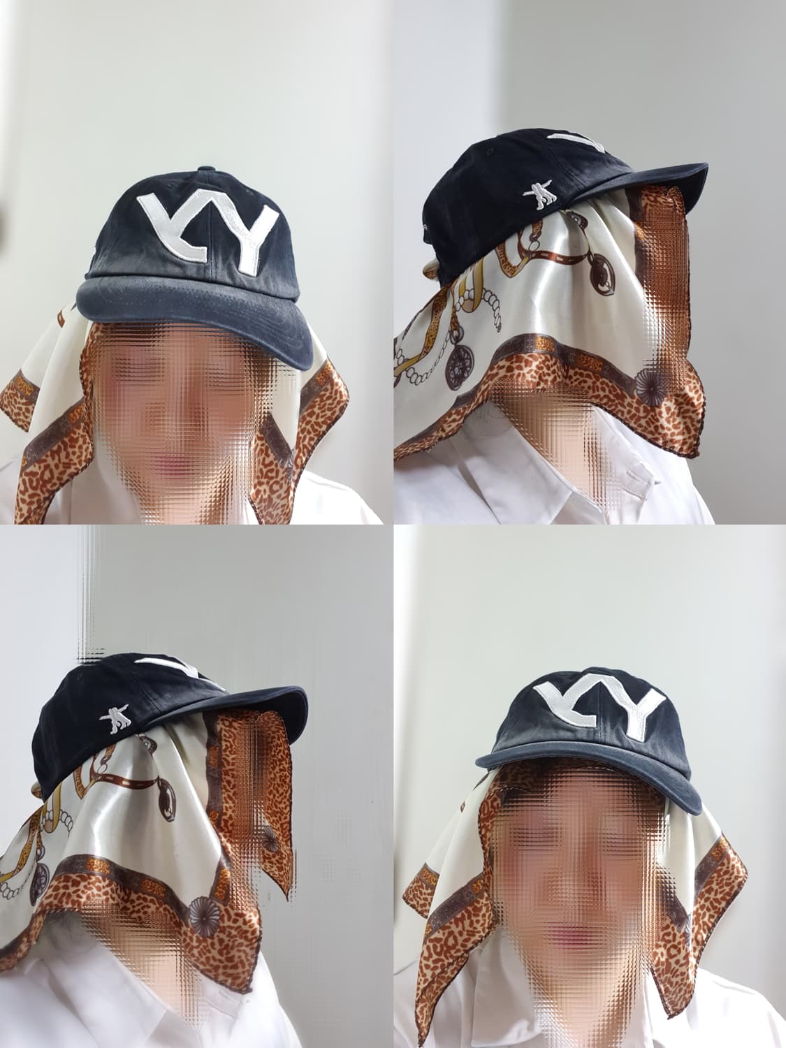 오픈와이와이 그라디언트 그라데이션 블랙  볼캡 모자 상품이미지10