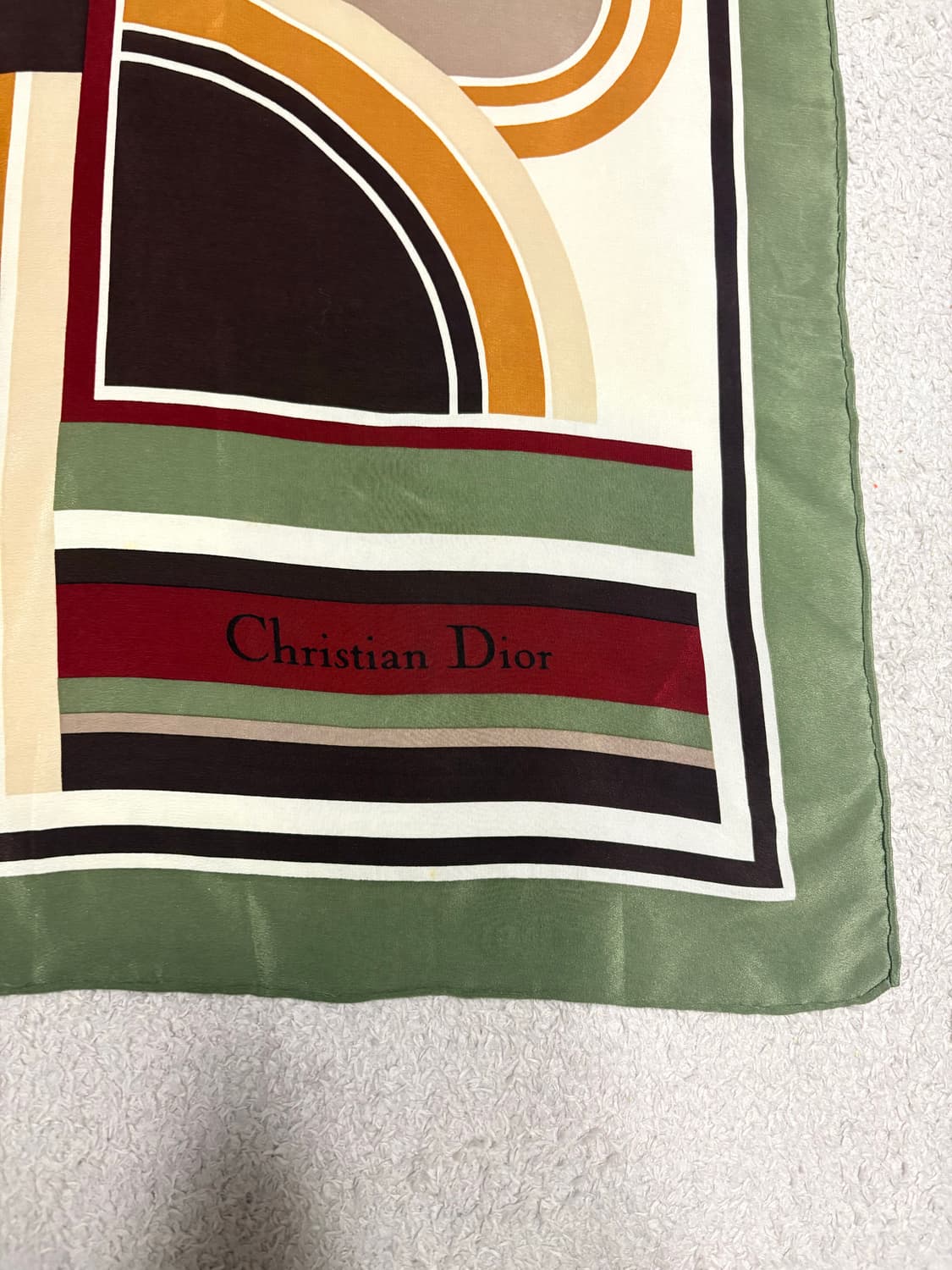 크리스찬 디올(Dior) 기하학 패턴 실크 스카프 상품이미지2