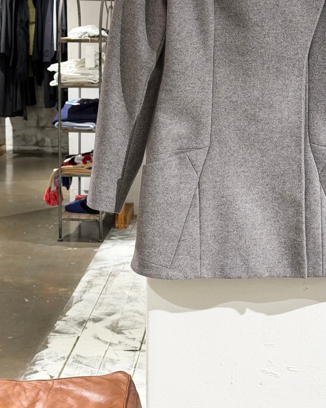 질샌더 그레이 울 언발란스 카라 코트 상품이미지5