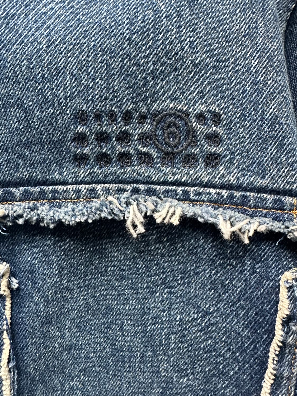 [48]mm6마르지엘라 프레이드 포켓 이펙트 데님자켓 팝니다. 상품이미지3