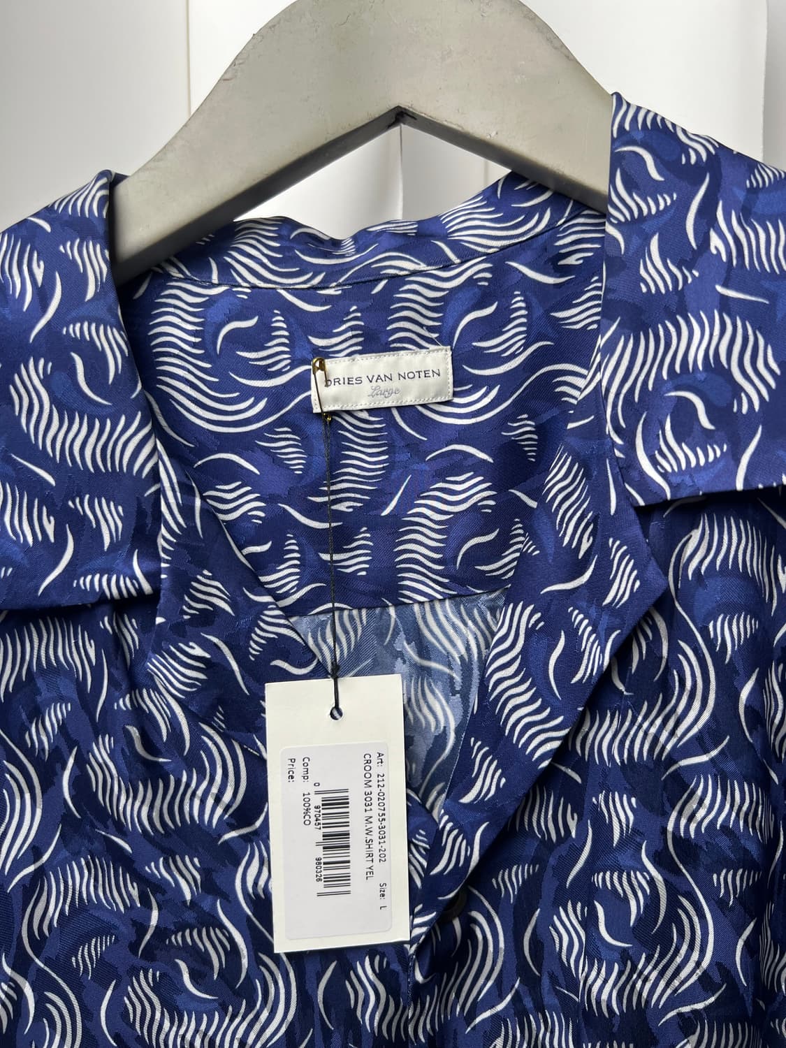 드리스 반 노튼 블루 셔츠 L사이즈 새상품 상품이미지1