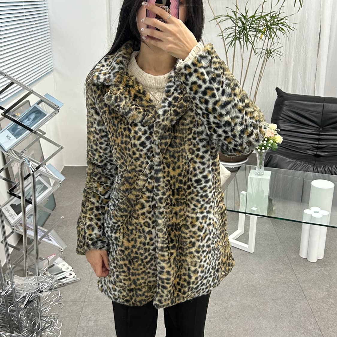 HOTTOPIC 호피무늬 퍼 자켓 상품이미지2