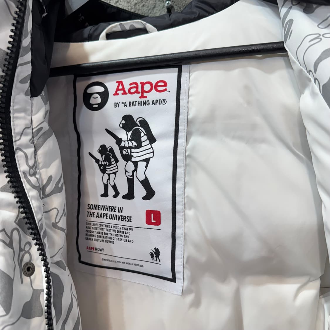 에이프 by 베이프 익스플로럴 카모 다운 패딩 (L)   상품이미지8