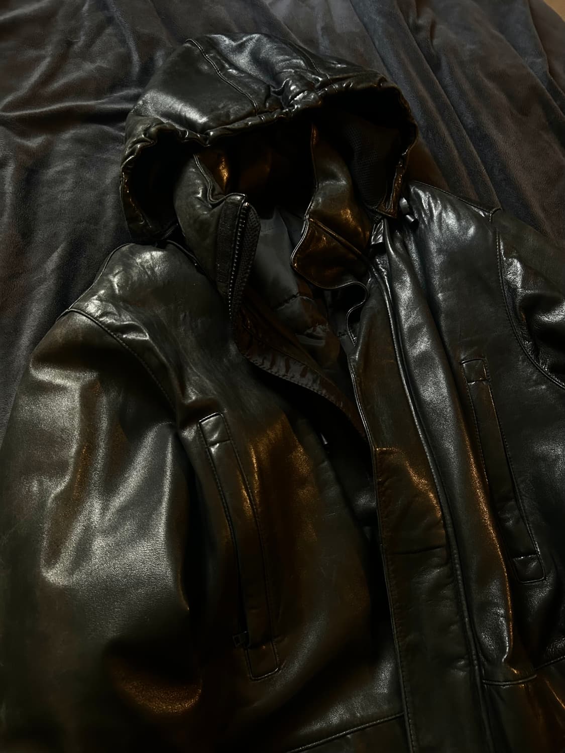 Sheep Skin Fireman Leather Coat Jacket 상품이미지3