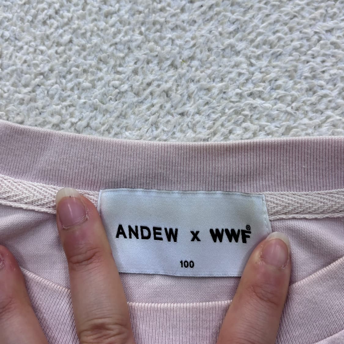 100 앤듀 WWF 콜라보 반팔 티셔츠 0330E 상품이미지3