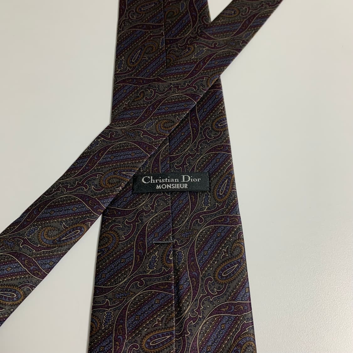 디올(Dior) 페이즐리 명품넥타이 광택 100실크 정장패션 상품이미지5