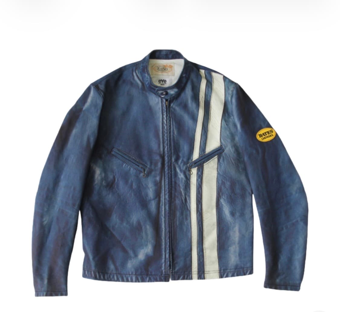 [M]준야와타나베 베르베르진 베이츠 프린팅 레더자켓 상품이미지1