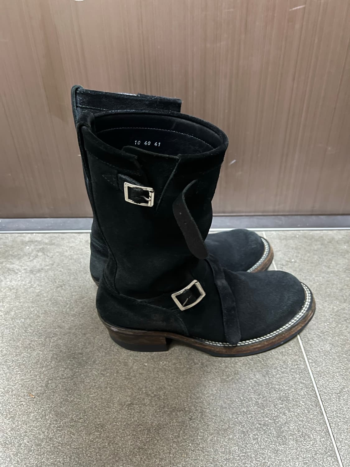 BACKBONE 엔지니어 부츠 블랙 스웨이드 상품이미지4