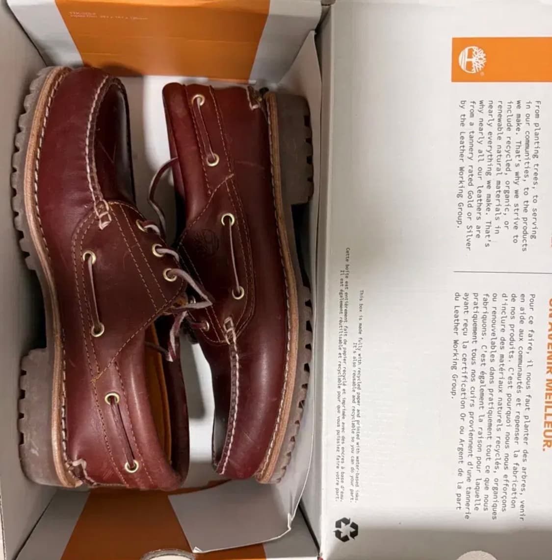 팀버랜드 보트슈즈 버건디 280(9.5) 상품이미지2
