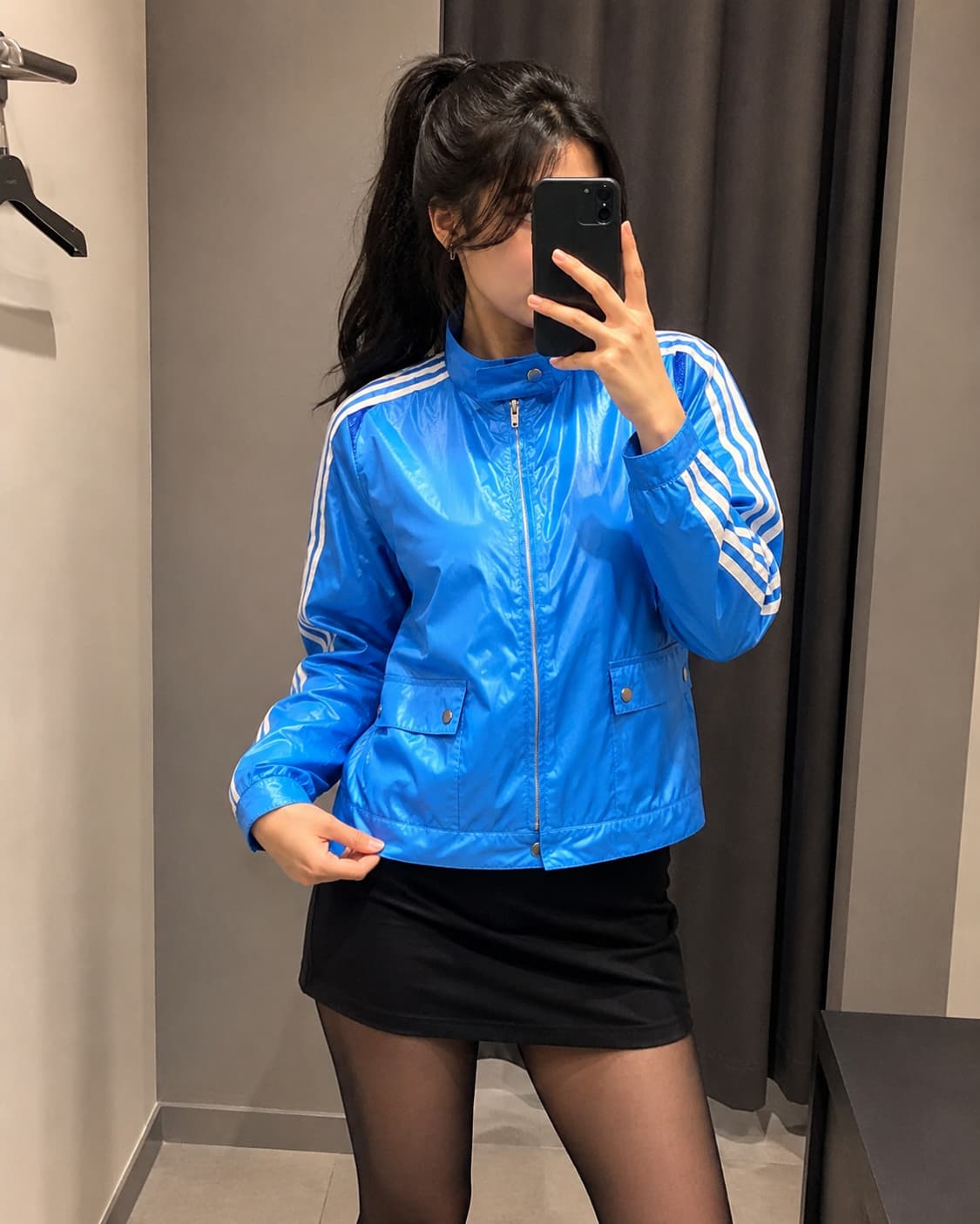 🖤✨ 아디다스 글로시 숏 바람막이 90 상품이미지1