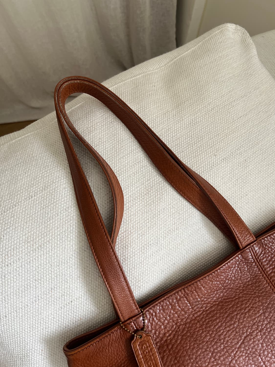 올드 코치 꼬냑 브라운 레더 숄더백 4915 상품이미지9