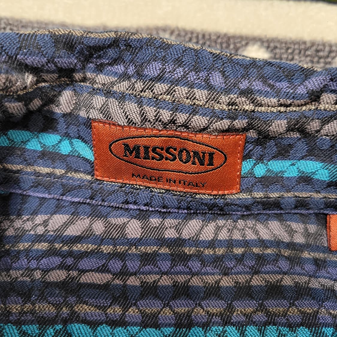 MISSONI 미쏘니 빈티지 패턴 스트라이프 셔츠 상품이미지2