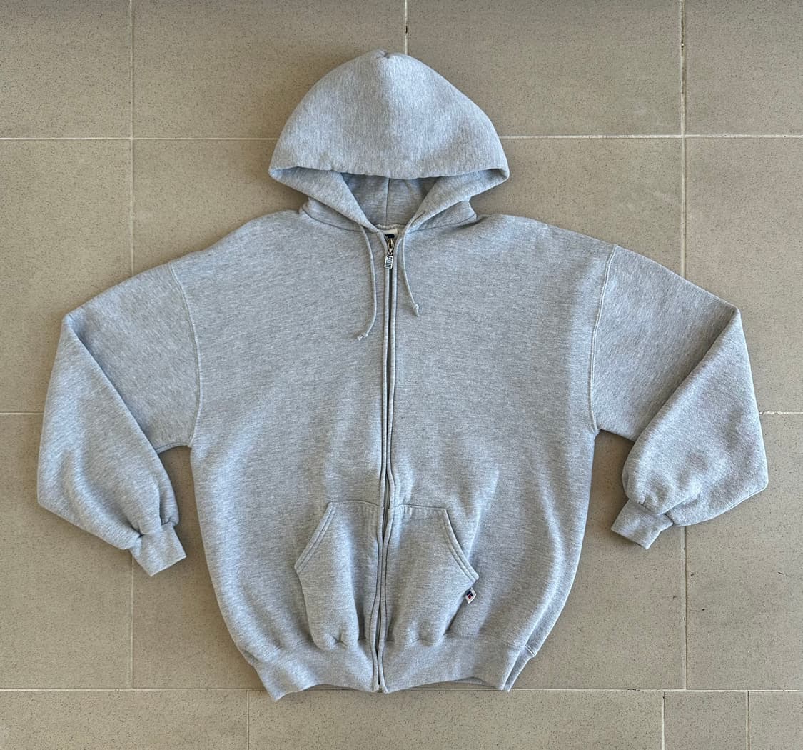 90s 빈티지 러셀 후드집업 그레이 XL USA 상품이미지1
