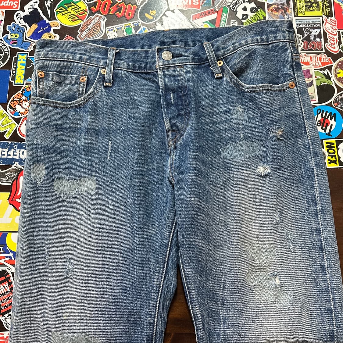 리바이스 501CT 블루 진 데님 팬츠 27 상품이미지5