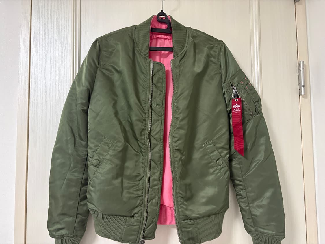 알파인더스트리 리버시블 ma-1 자켓 핑크 상품이미지1