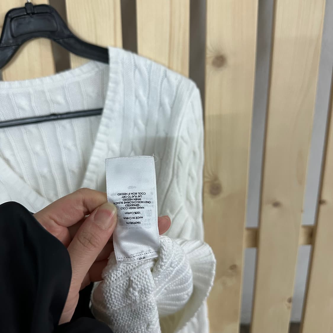 (S~M) 폴로 랄프로렌 아이보리 브이넥 케이블 니트 스웨터 상품이미지6