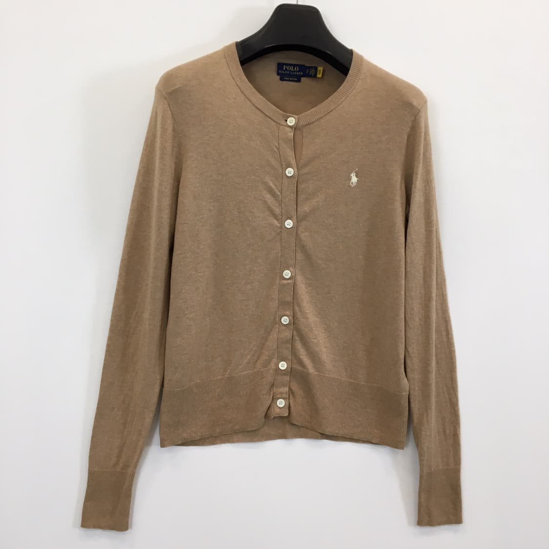 폴로 랄프로렌 QR백화점판 화이트포니 피마코튼 가디건 S  상품이미지1