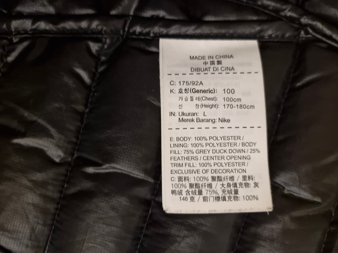 나이키 후디드 경량 다운 패딩 L  상품이미지9