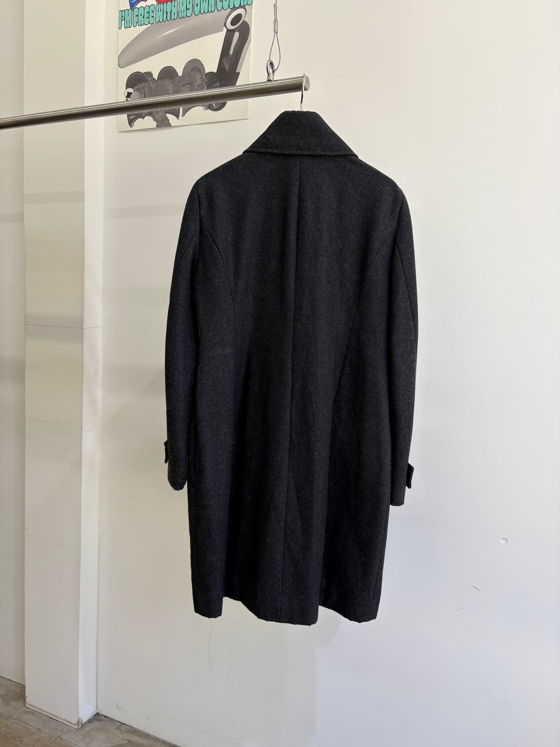 Y'S BIS (Made in Japan) 차콜 울 코트  상품이미지5