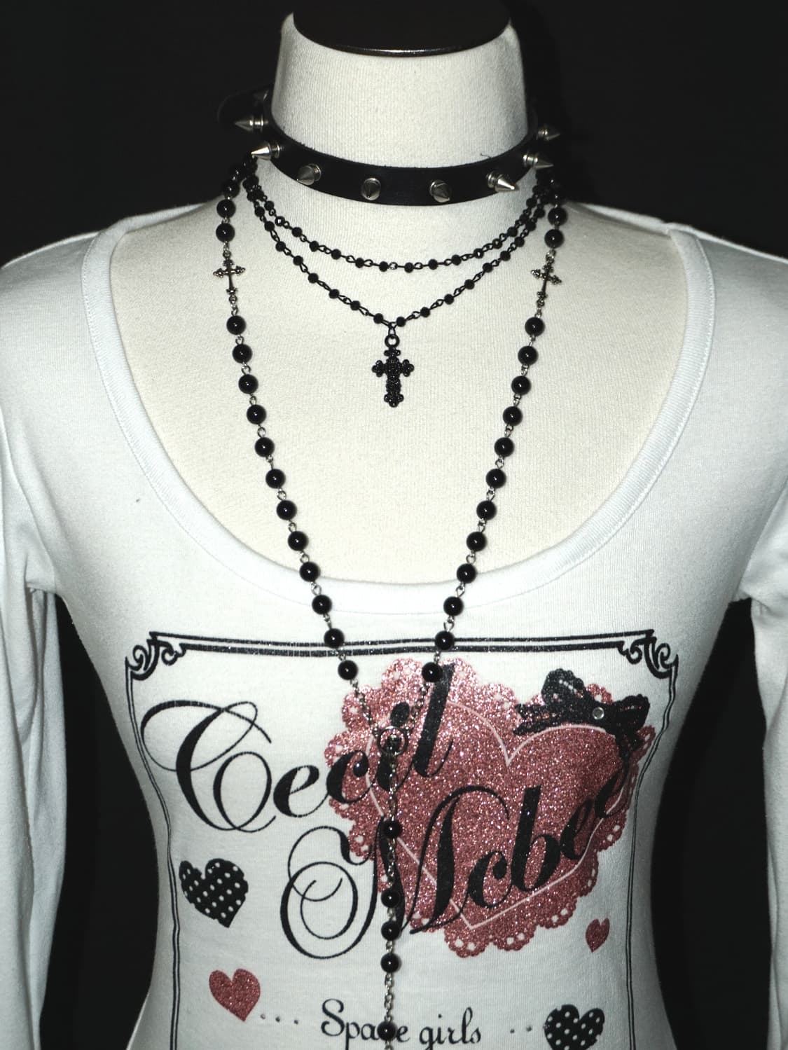 [cecil mcbee] y2k glitter graphic t  상품이미지4