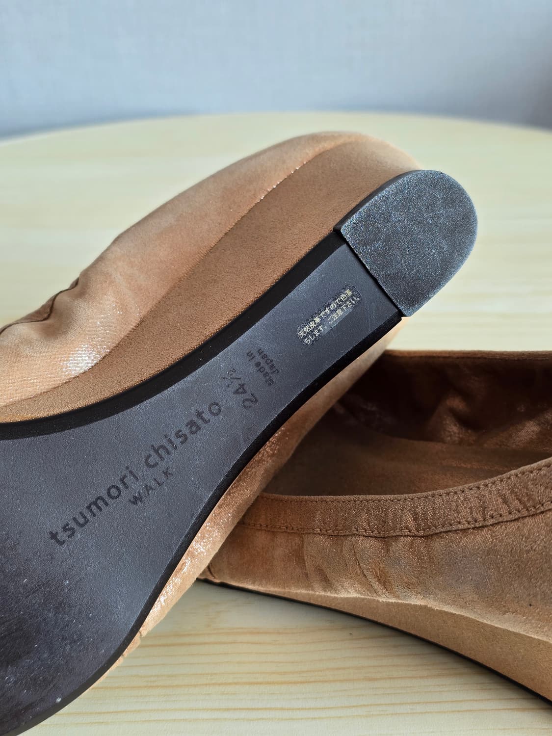 츠모리치사토 레더 웨지힐 펌프스 245 상품이미지6