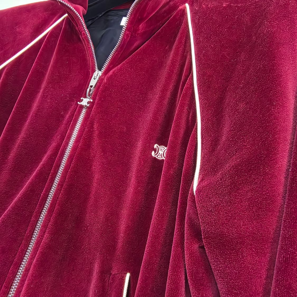 {클로젯}[L][신형]셀린느 트리옹프 벨벳 저지 트랙수트 자켓 상품이미지2