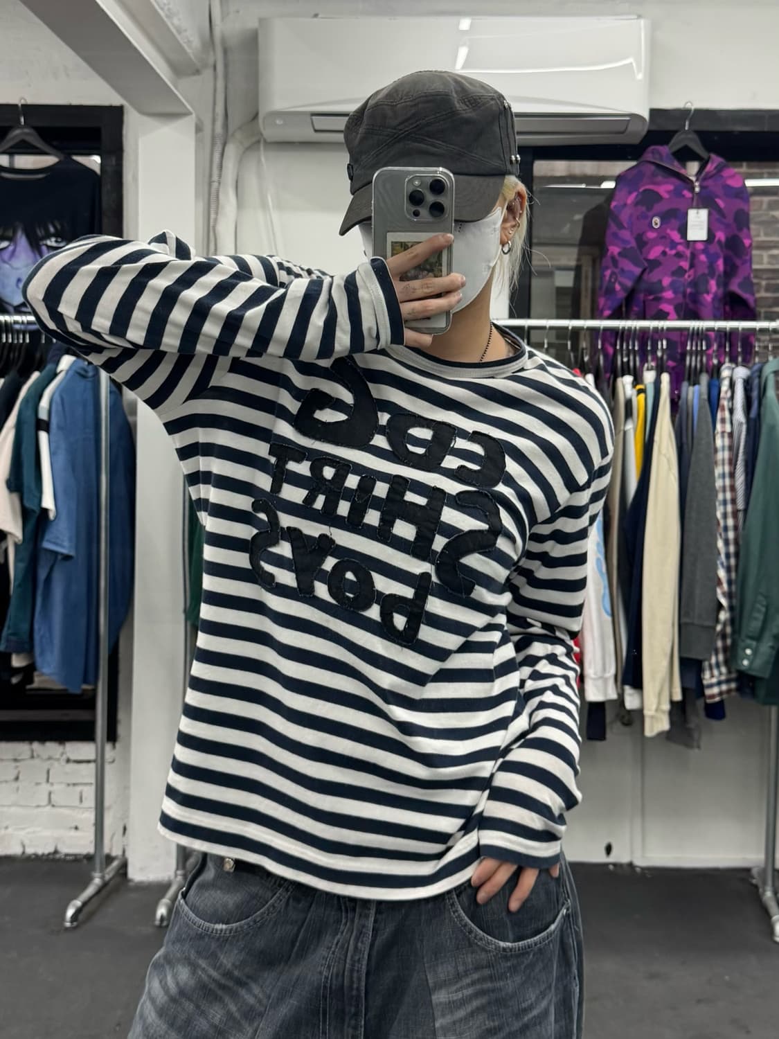 꼼데가르송 Shirt Boy 스트라이프 롱슬리브 상품이미지4