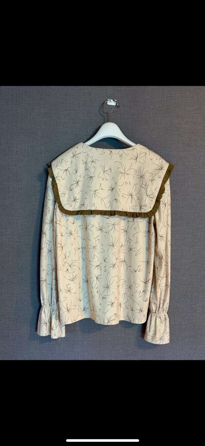 빅 카라 블라우스 아이보리 Japan 상품이미지4