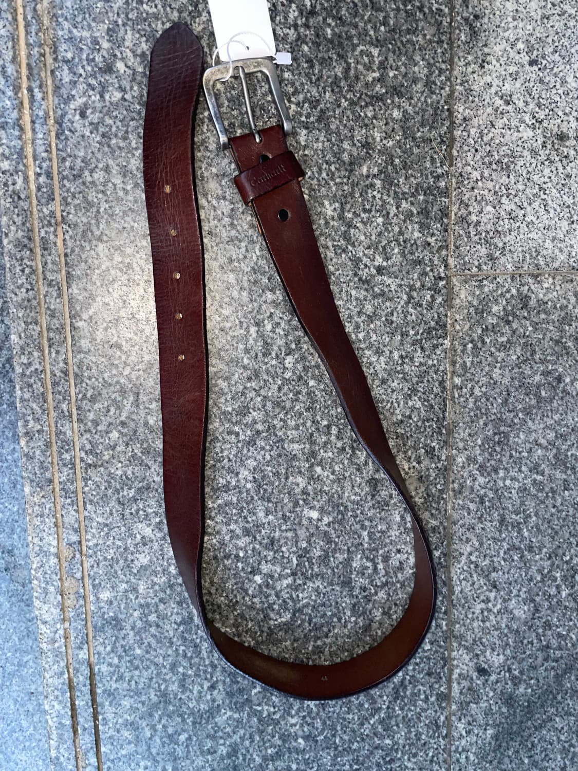 칼하트 리얼 브라운 레더 벨트 상품이미지3