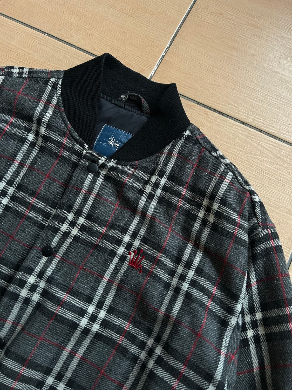 00’s 스투시 버버리 봄버자켓 상품이미지1