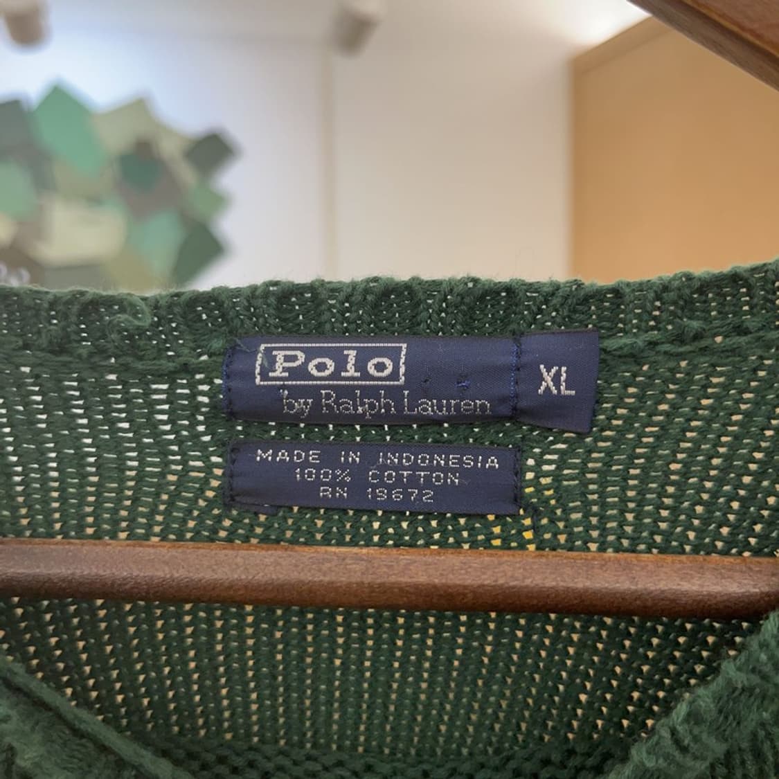 폴로 랄프로렌 베이직 홀리데이 딥그린 니트 XL C08670 상품이미지5