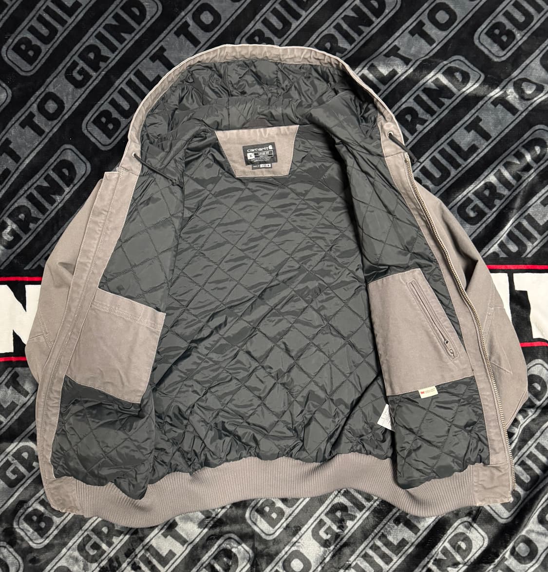 칼하트 루즈핏 워시드 덕 인슐레이트 액티브 자켓 J130 그레이블 상품이미지3
