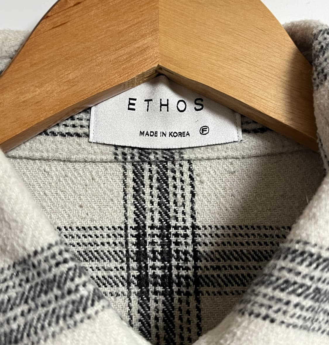 ETHOS 에토스 오버핏 크롭 체크 셔츠 남방 2XL 상품이미지5