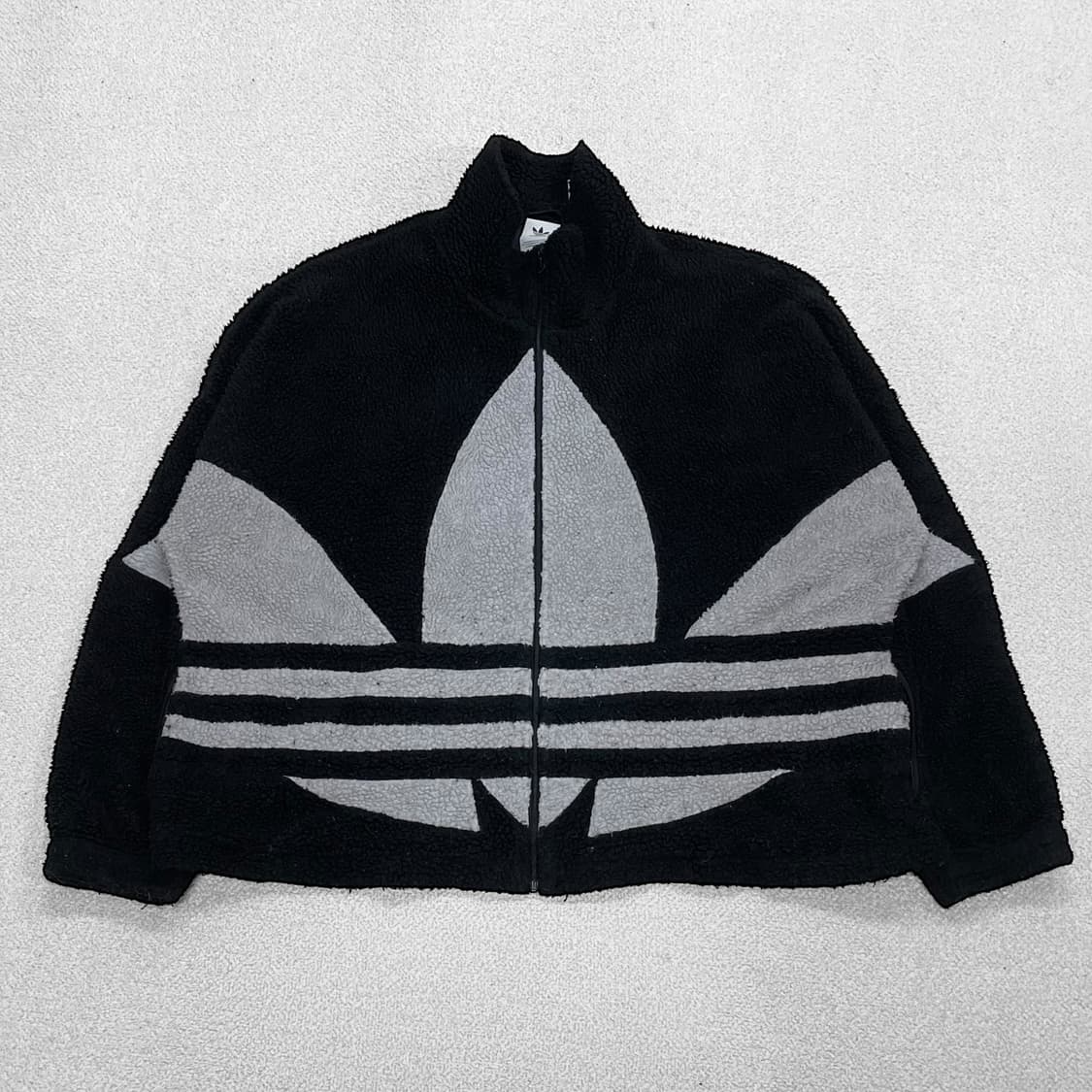 아디다스 빅 트레포일 후리스 자켓 블랙 상품이미지1