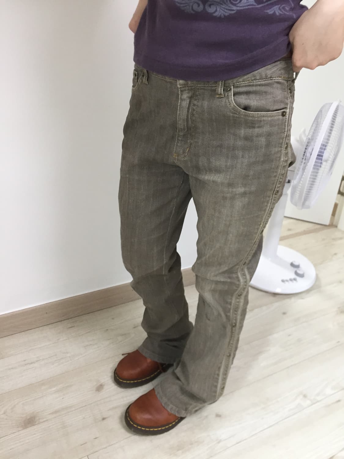 stud side low waist bootcut denim 상품이미지5