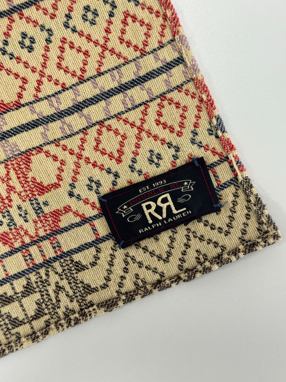 더블알엘 빈티지 사우스웨스턴 패턴 코튼 자카드 스카프 상품이미지2