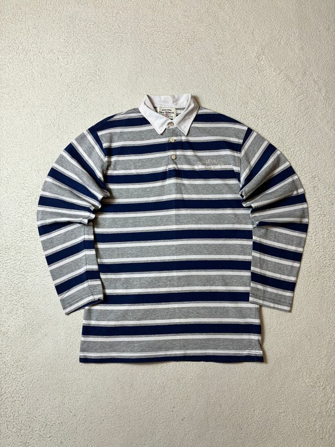 폴로 진스 00's 스트라이프 아메카지 카라 롱슬리브 PN7846 상품이미지1