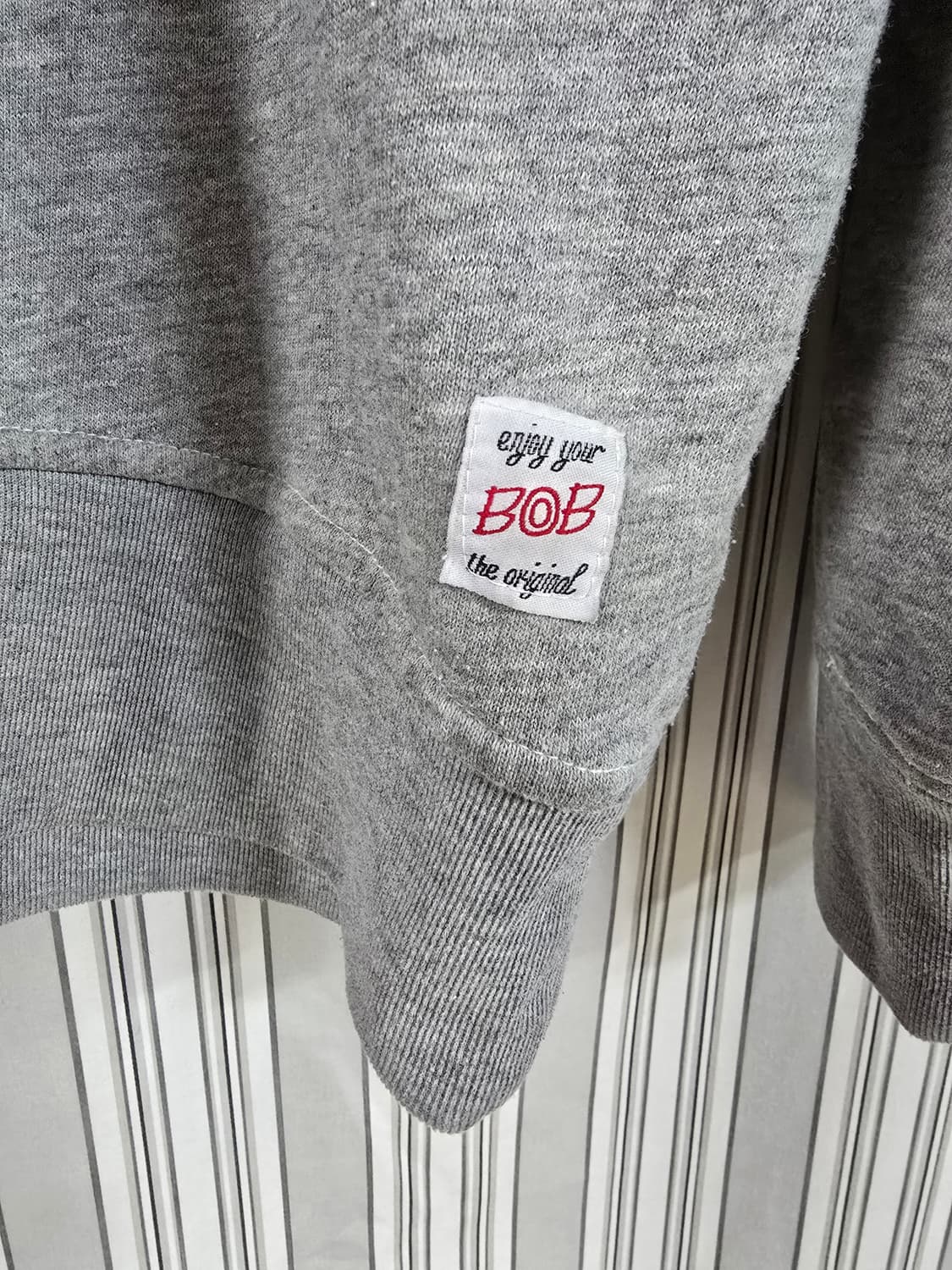 (100)[BOB] 이태리정품 남성 빈티지핏 기모맨투맨 상품이미지3