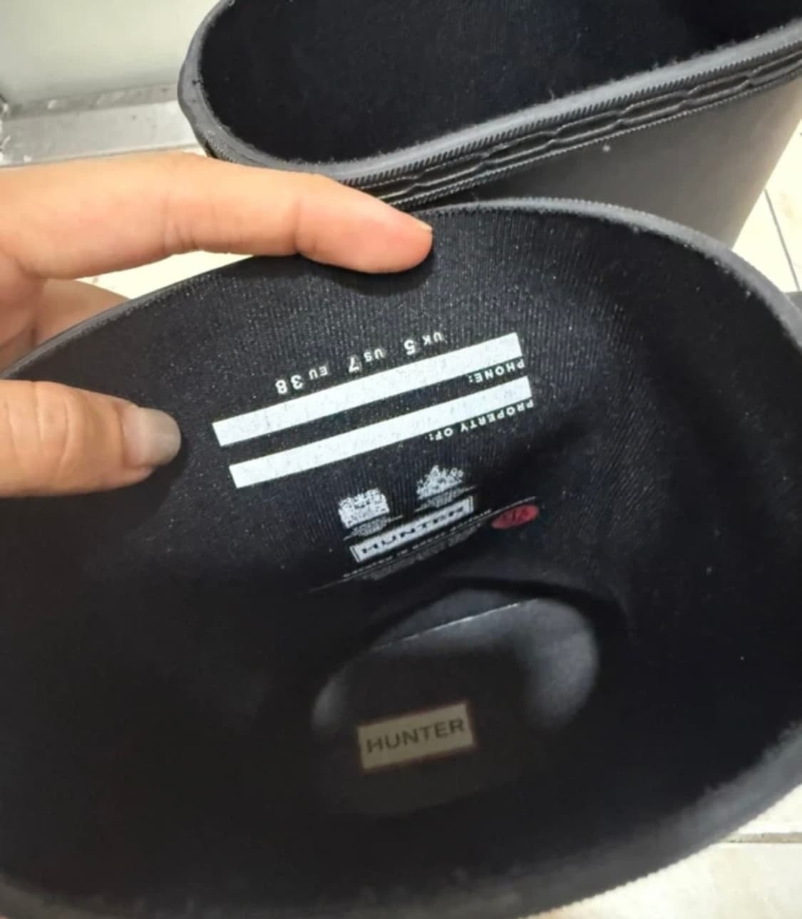 헌터 레인부츠 블랙 240 상품이미지4