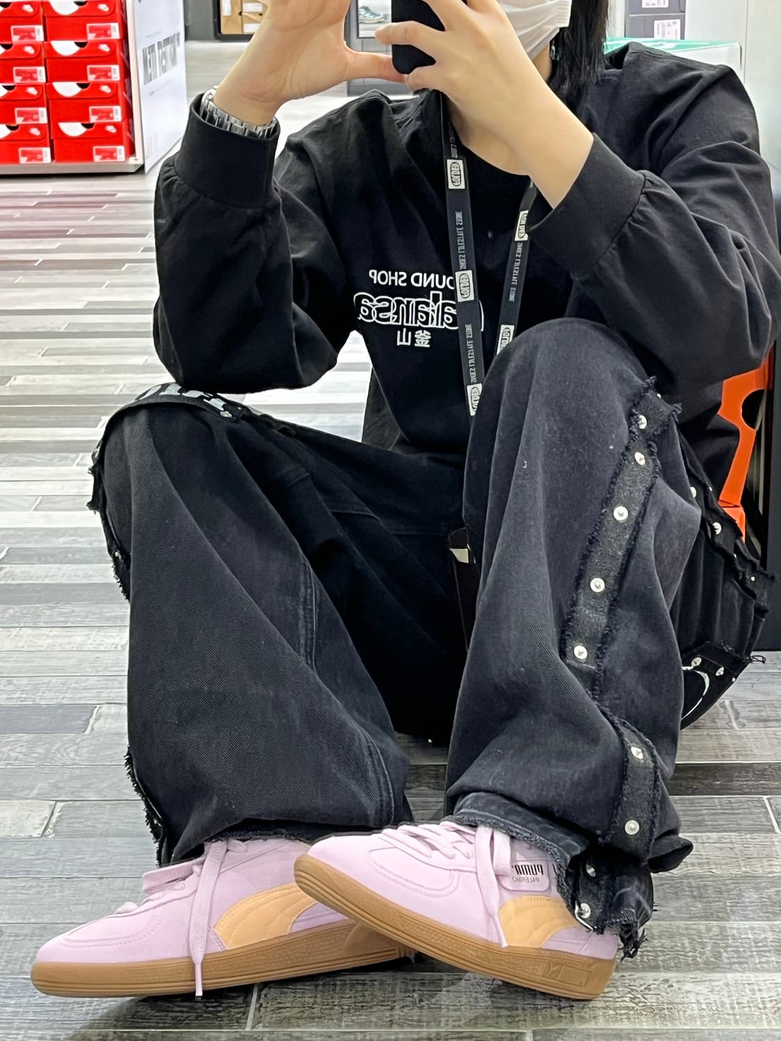 REGION 흑청 디테일 팬츠 상품이미지7